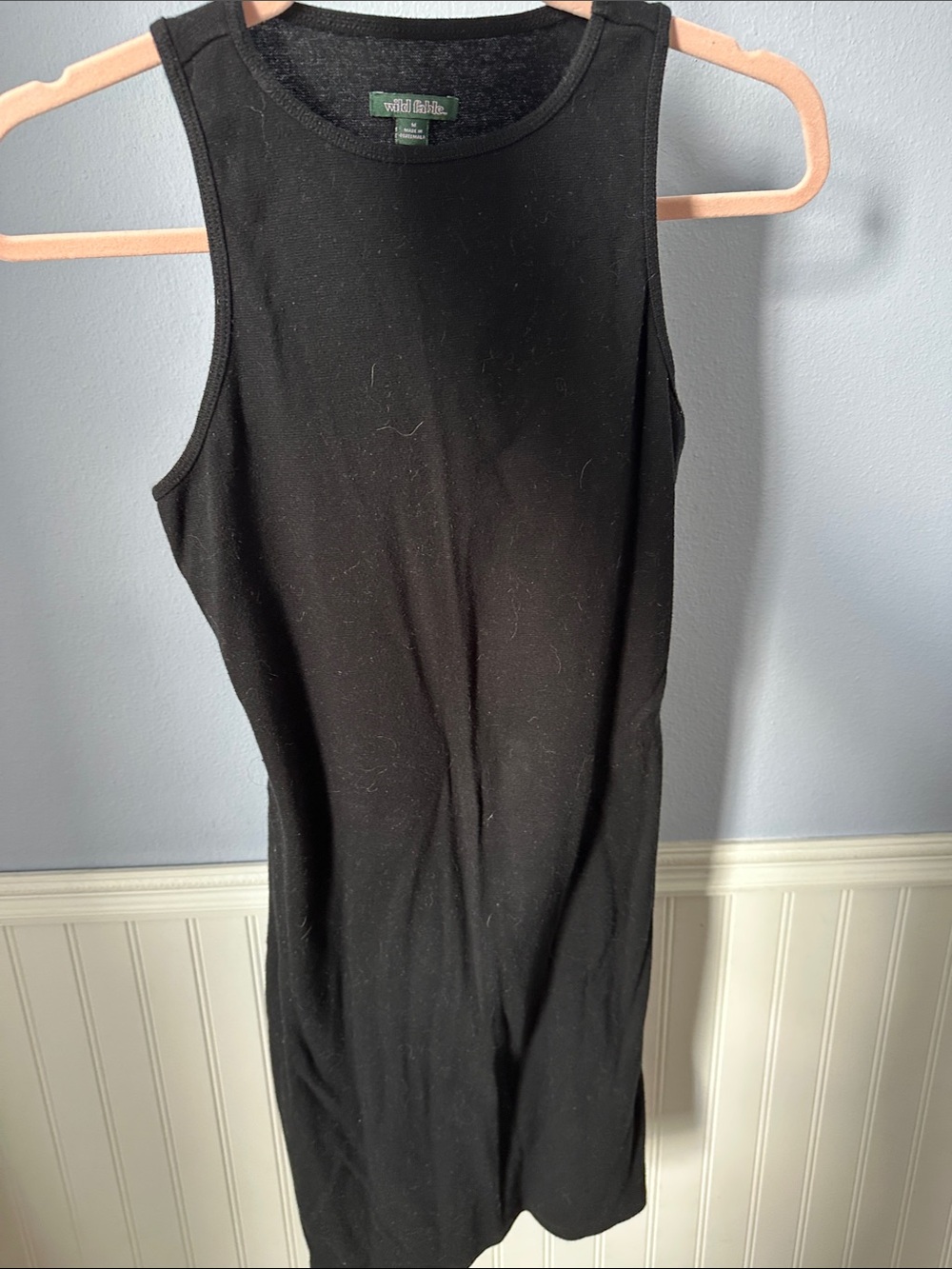 wild fable Black Ribbed Tank Mini Dress